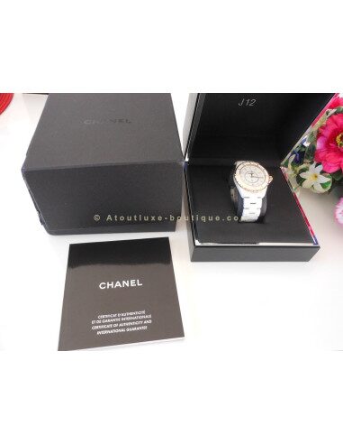 MONTRE CHANEL J12 - OR ROSE ET DIAMANTS