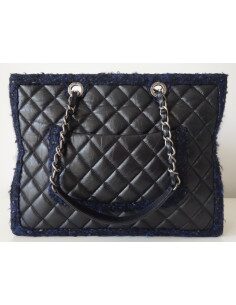 SAC CHANEL SHOPPING BLEU MARINE 2