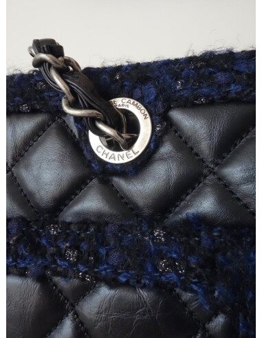 SAC CHANEL SHOPPING BLEU MARINE