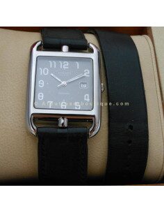 MONTRE HERMES CAPE COD AUTOMATIQUE - 2 BRACELETS DOUBLE TOUR