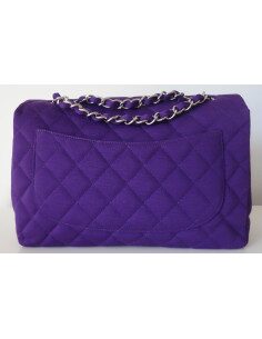 SAC CHANEL CLASSIQUE JERSEY VIOLET 2