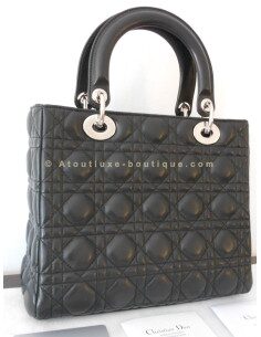 SAC LADY DIOR NOIR - MOYEN MODELE 2