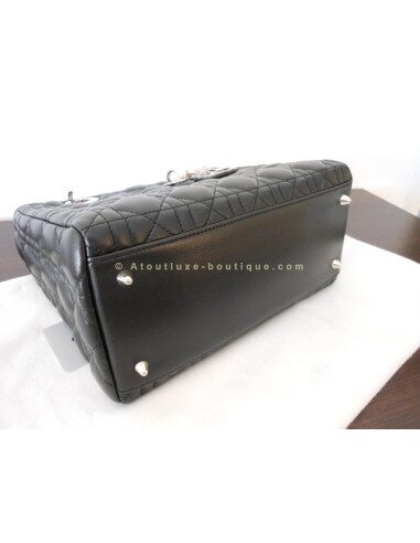 SAC LADY DIOR NOIR - MOYEN MODELE