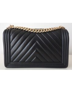 SAC CHANEL BOY CHEVRON NOIR 2