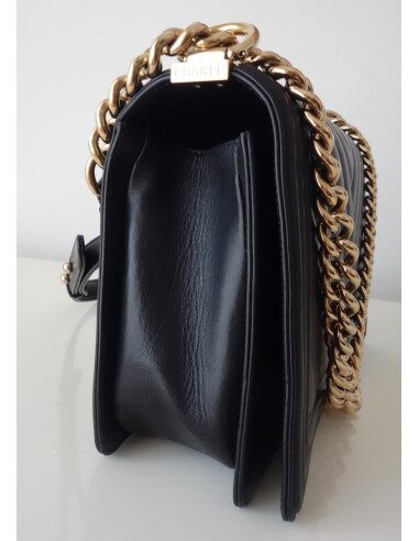 SAC CHANEL BOY CHEVRON NOIR