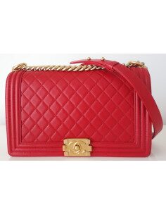 SAC CHANEL BOY ROUGE