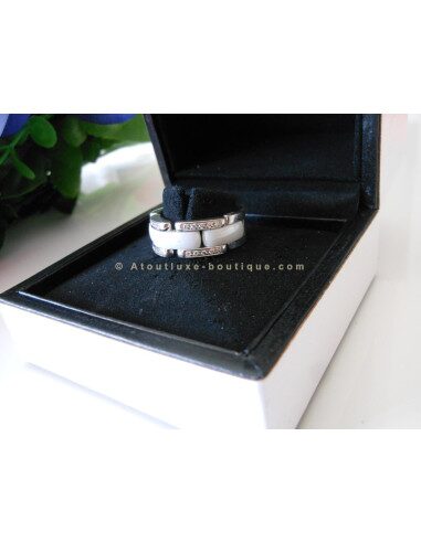 BAGUE CHANEL ULTRA CERAMIQUE BLANC - DIAMANTS