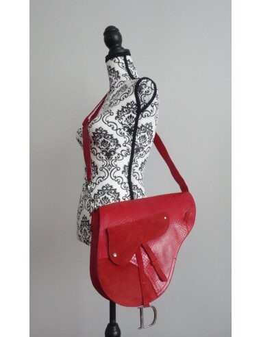 SAC DIOR SADDLE ROUGE