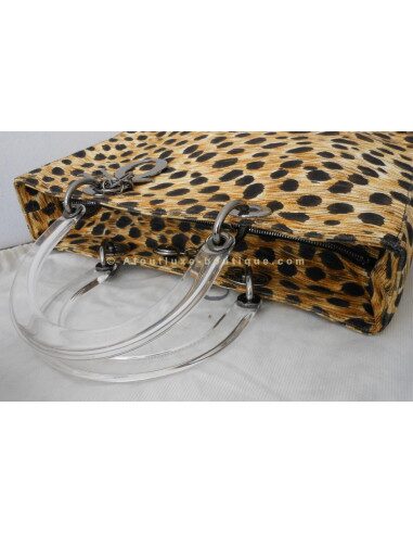 SAC LADY DIOR GRAND MODELE LEOPARD