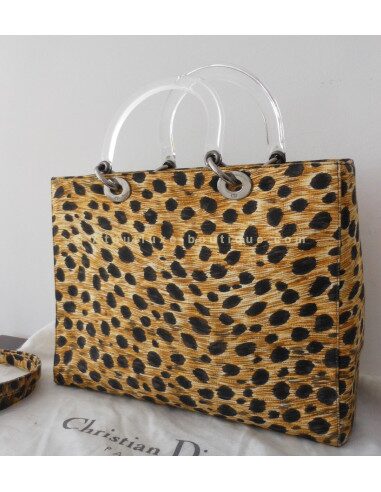 SAC LADY DIOR GRAND MODELE LEOPARD
