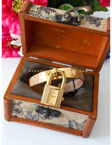 MONTRE HERMES KELLY BRACELET JAUNE COURCHEVEL