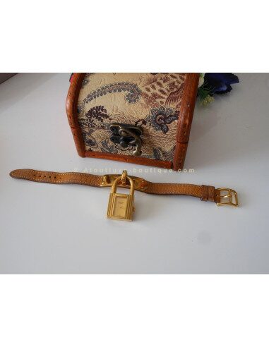 MONTRE HERMES KELLY BRACELET JAUNE COURCHEVEL