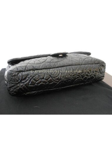 SAC CHANEL MAXI JUMBO CAMELIA NOIR