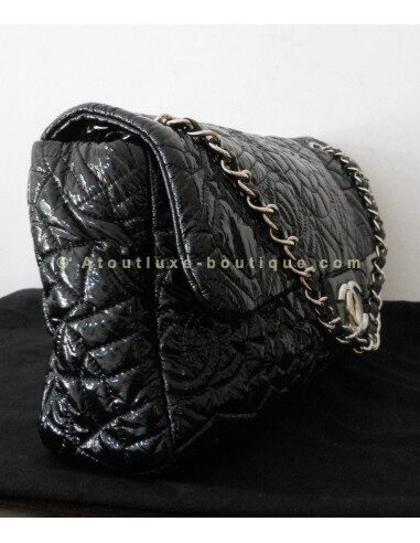 SAC CHANEL MAXI JUMBO CAMELIA NOIR