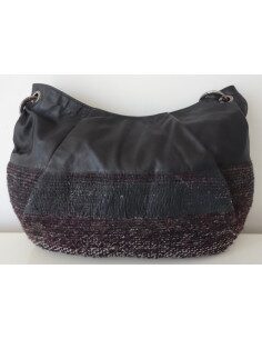 SAC CHANEL GM CUIR ET TWEED 2