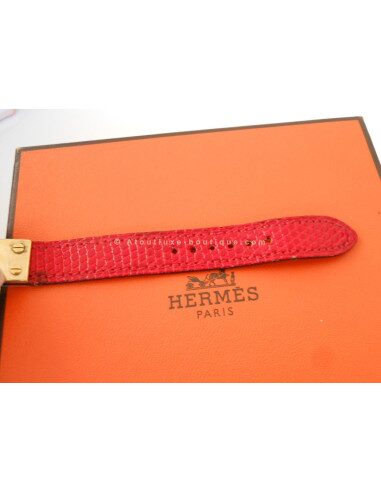 MONTRE HERMES KELLY BRACELET LEZARD ROUGE