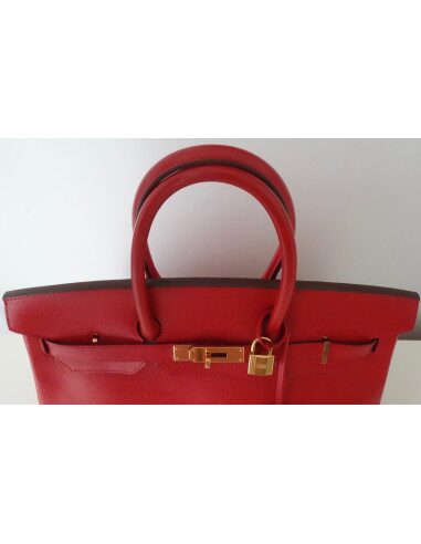 SAC HERMES BIRKIN 35 ROUGE CASAQUE