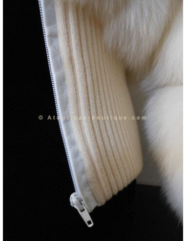VESTE EN FOURRURE RENARD BLANC