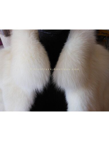 VESTE EN FOURRURE RENARD BLANC