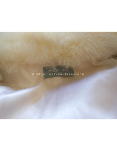 VESTE EN FOURRURE RENARD BLANC