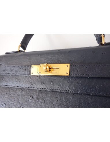 SAC HERMES KELLY 28 AUTRUCHE