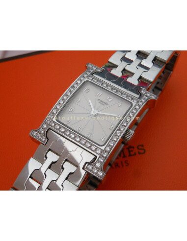 MONTRE HERMES HEURE H POUR DAME - DIAMANTS