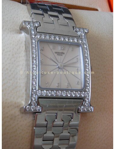 MONTRE HERMES HEURE H POUR DAME - DIAMANTS