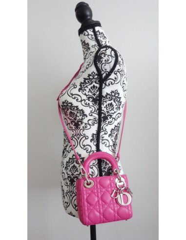 SAC MINI LADY DIOR ROSE