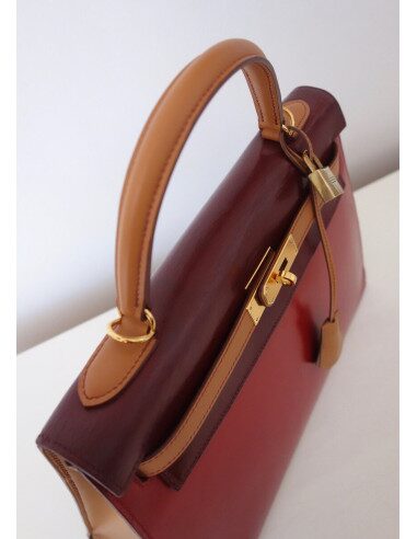 SAC HERMES KELLY TRICOLORE 32