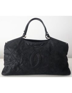 SAC CHANEL SHOPPING CUIR NOIR 2