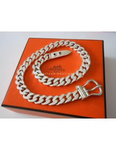 COLLIER SELLIER HERMES EN ARGENT