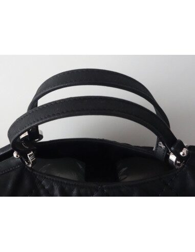 SAC CHANEL SHOPPING CUIR NOIR