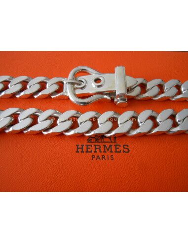 COLLIER SELLIER HERMES EN ARGENT
