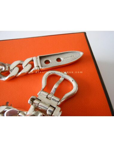 COLLIER SELLIER HERMES EN ARGENT