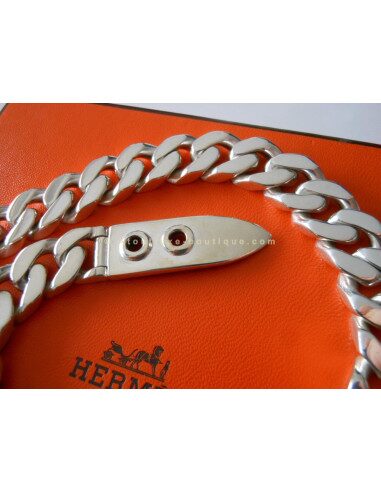 COLLIER SELLIER HERMES EN ARGENT