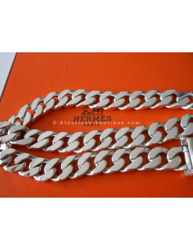 COLLIER SELLIER HERMES EN ARGENT