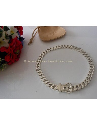 COLLIER SELLIER HERMES EN ARGENT