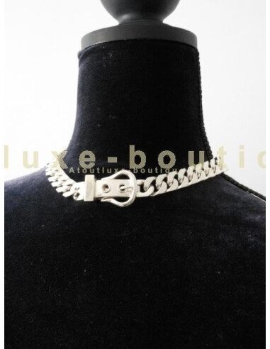 COLLIER SELLIER HERMES EN ARGENT