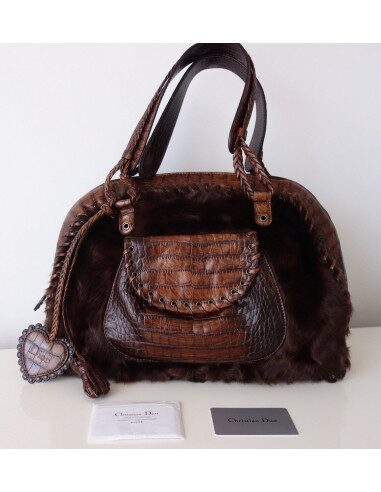 SAC DIOR ETHNIC CROCODILE