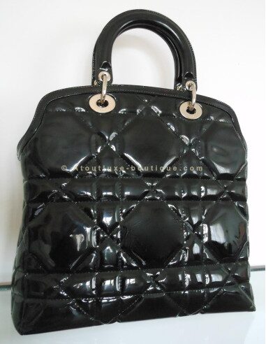 SAC DIOR GRANVILLE NOIR VERNI