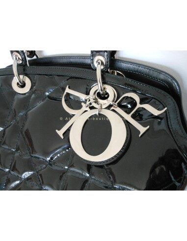 SAC DIOR GRANVILLE NOIR VERNI