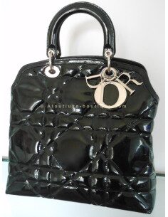 SAC DIOR GRANVILLE NOIR VERNI