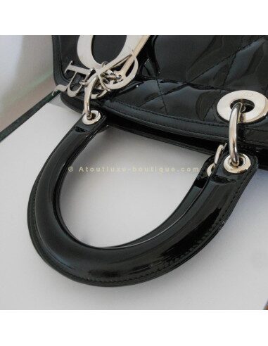 SAC DIOR GRANVILLE NOIR VERNI