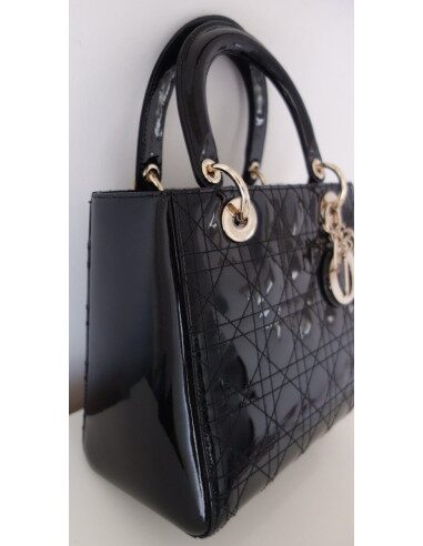 SAC LADY DIOR VERNI NOIR