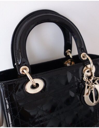 SAC LADY DIOR VERNI NOIR