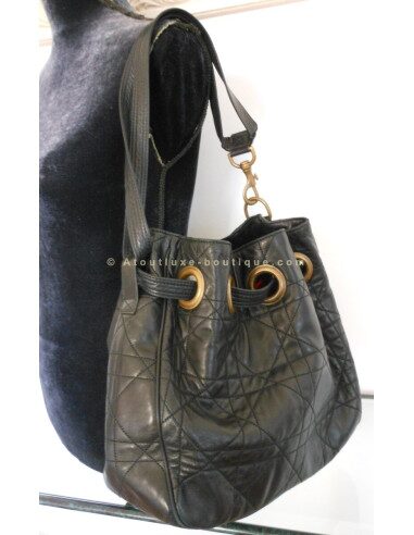 SAC DIOR CANNAGE CUIR NOIR