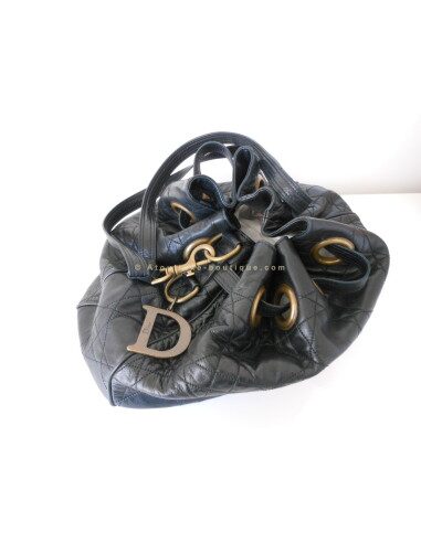 SAC DIOR CANNAGE CUIR NOIR