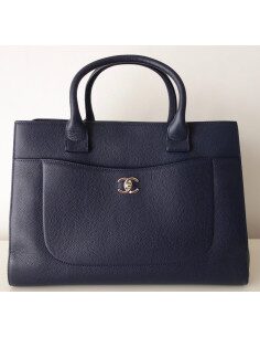SAC CHANEL SHOPPING BLEU MARINE 2