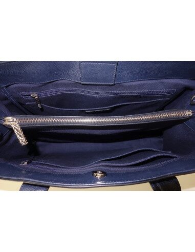 SAC CHANEL SHOPPING BLEU MARINE