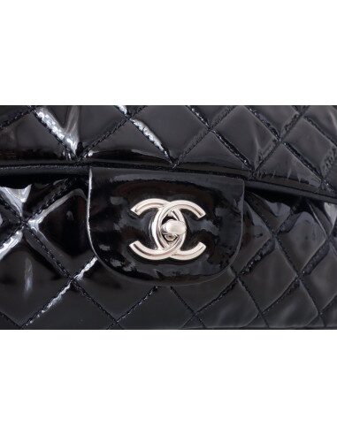 SAC CHANEL CLASSIQUE VERNI NOIR